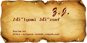 Zólyomi József névjegykártya