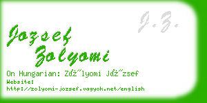 jozsef zolyomi business card